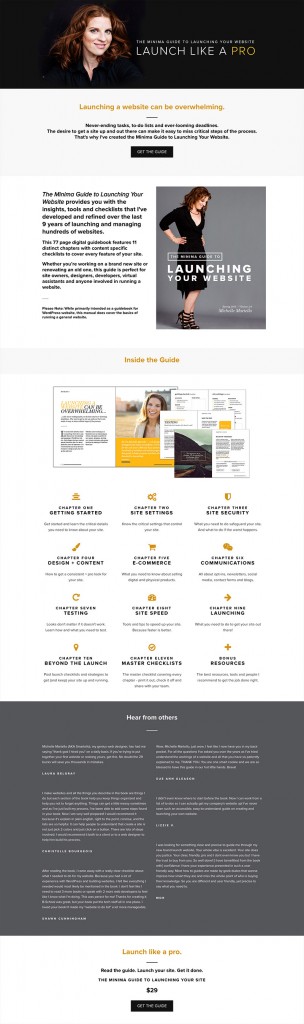 Sales page created using Beaver Builder.