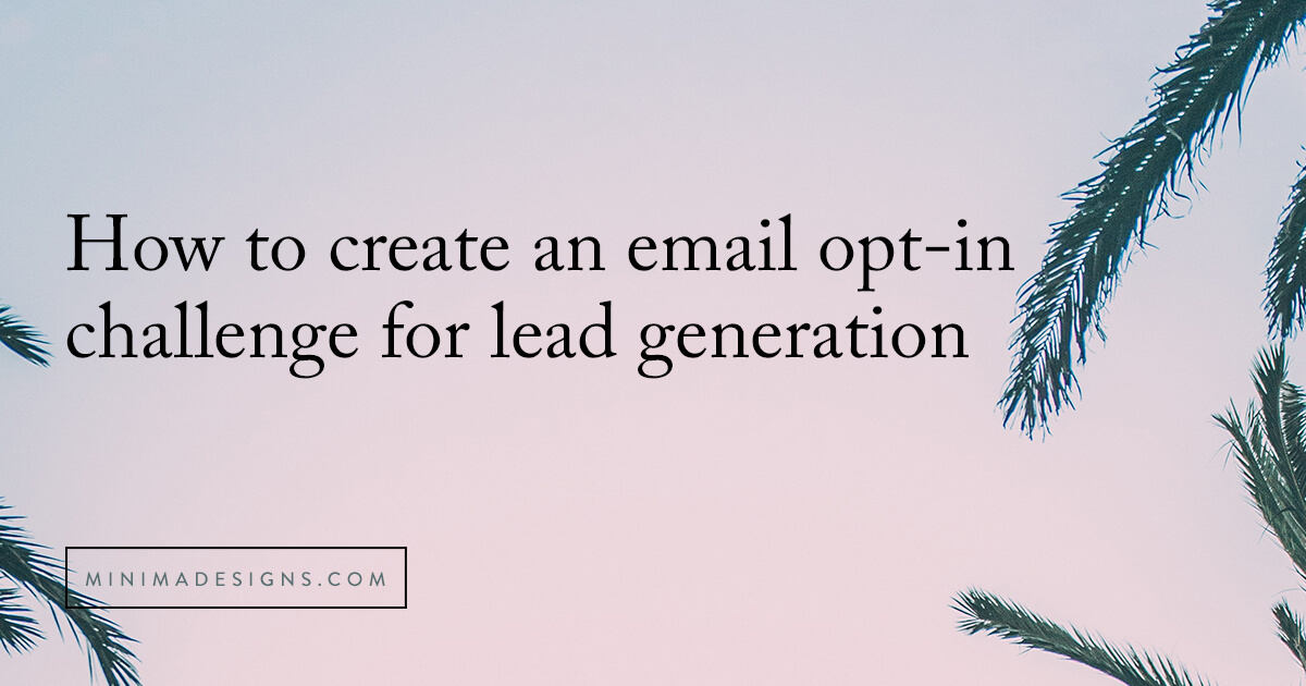 How to create an email opt-in challenge for lead generation